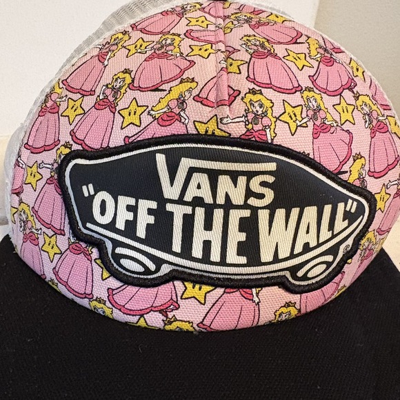 Rare Vans Off The Wall Nintendo Princess Peach Snapback Cap Super Mario Hat OSFA main image 11